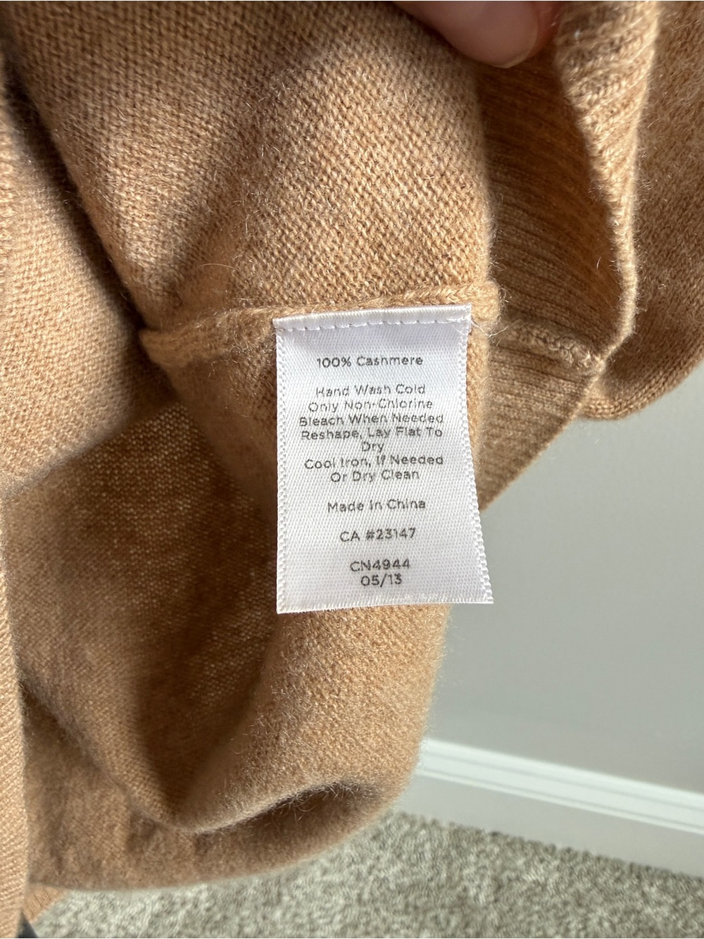 Talbots Camel Crewneck Cashmere Sweater - Picture 5 of 5